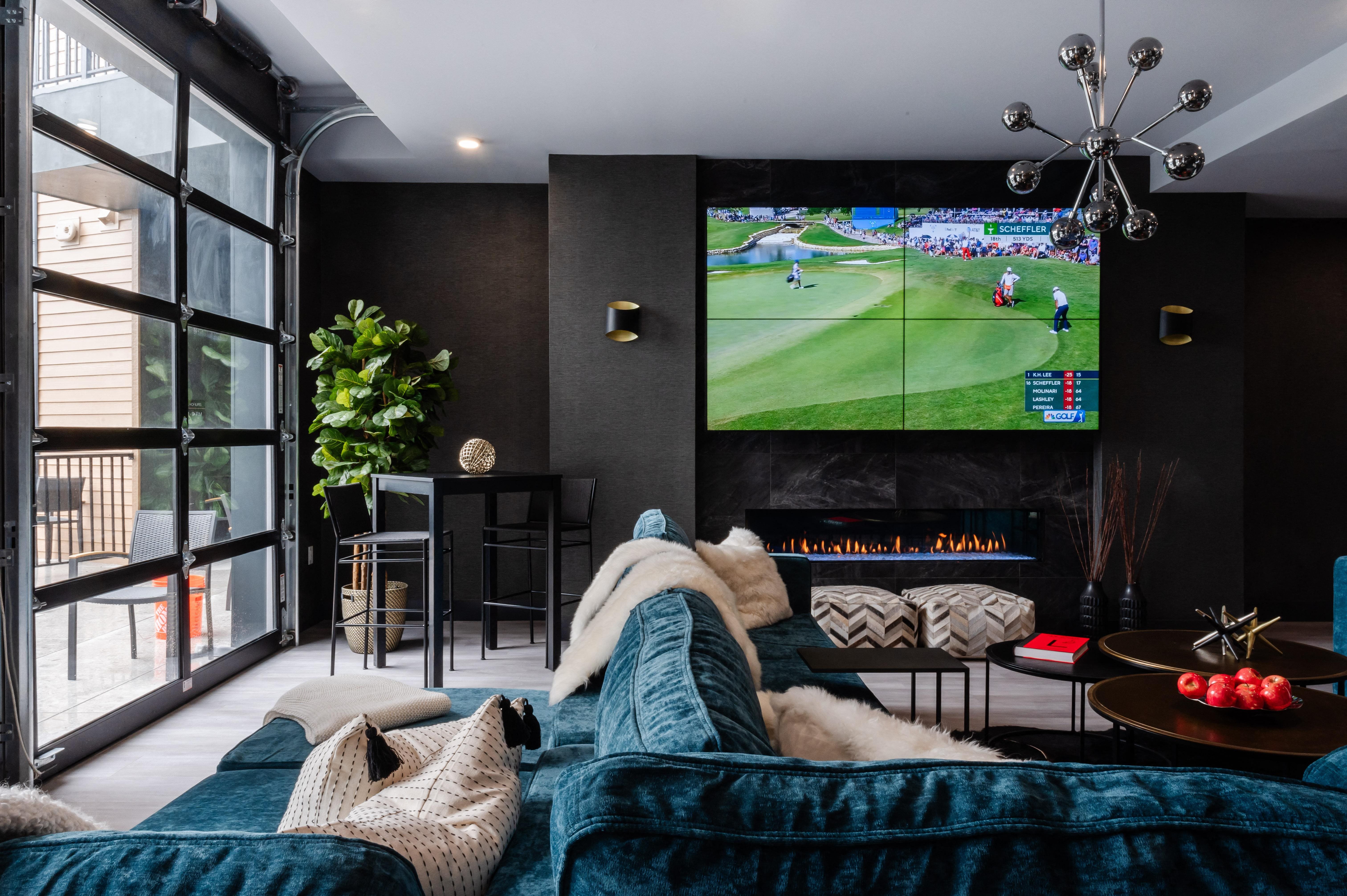 Resident Lounge Area & Fireplace